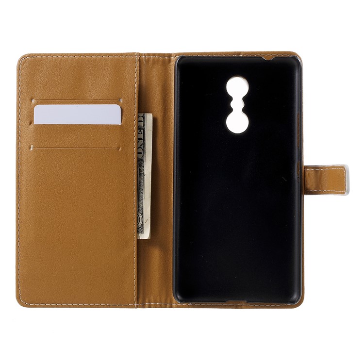 Patterned Wallet Leather Folio Phone Protector Cover Casing for Lenovo K6 Note - Butterfly-4