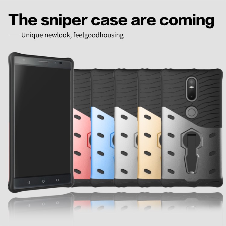 Armor PC + TPU Hybrid Case with Kickstand for Lenovo Phab2 Plus - Silver-12