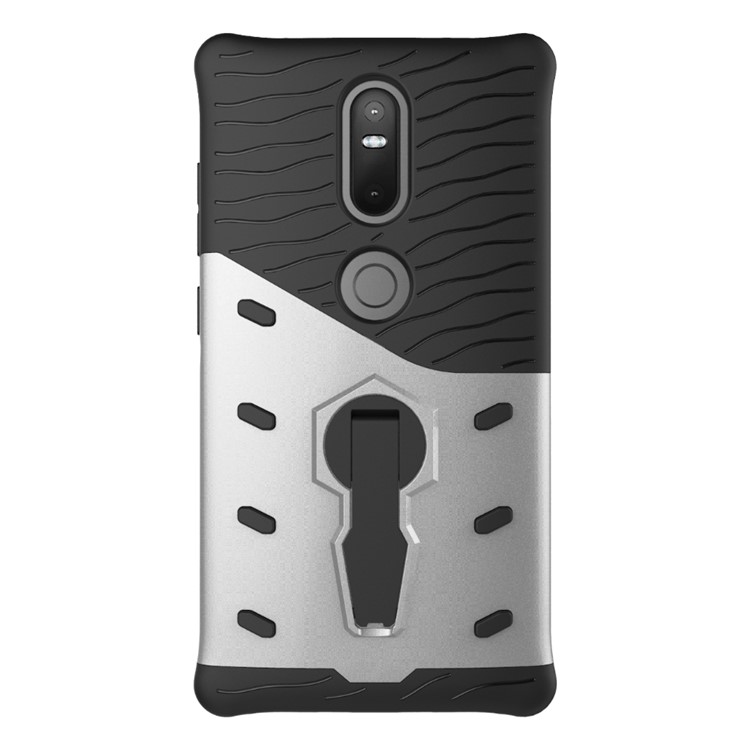 Armor PC + TPU Hybrid Case with Kickstand for Lenovo Phab2 Plus - Silver-2