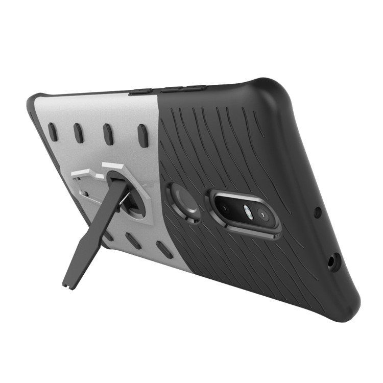 Armor PC + TPU Hybrid Case with Kickstand for Lenovo Phab2 Plus - Silver-5