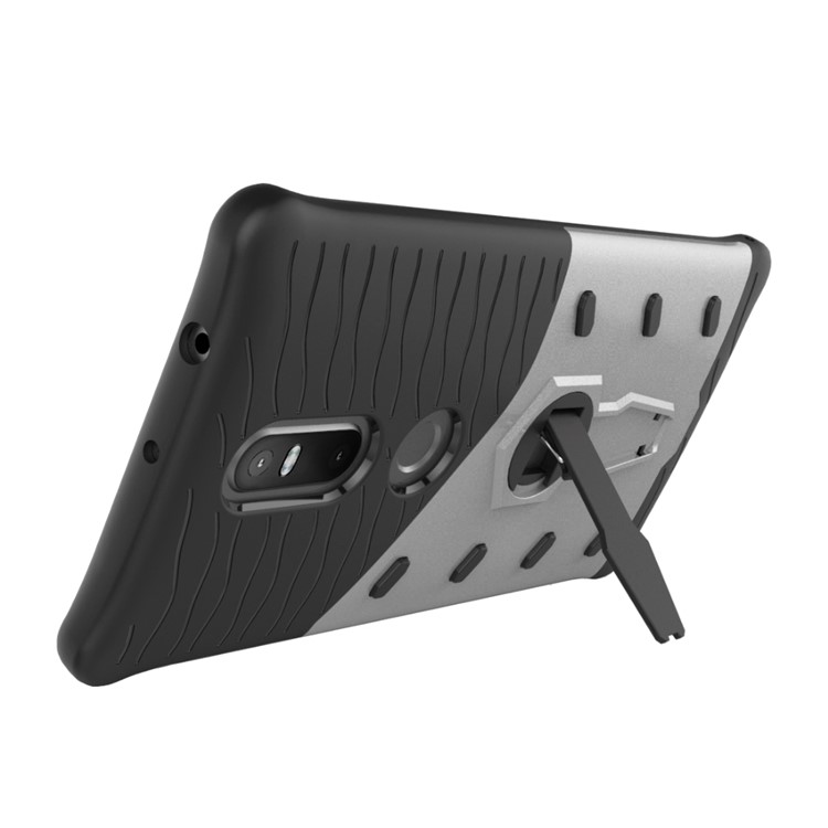 Armor PC + TPU Hybrid Case with Kickstand for Lenovo Phab2 Plus - Silver-6