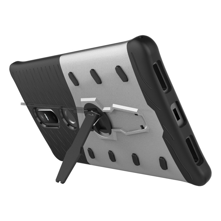 Armor PC + TPU Hybrid Case with Kickstand for Lenovo Phab2 Plus - Silver-7
