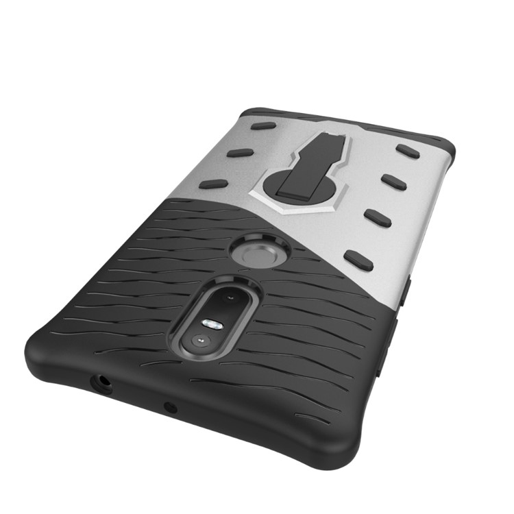 Armor PC + TPU Hybrid Case with Kickstand for Lenovo Phab2 Plus - Silver-8