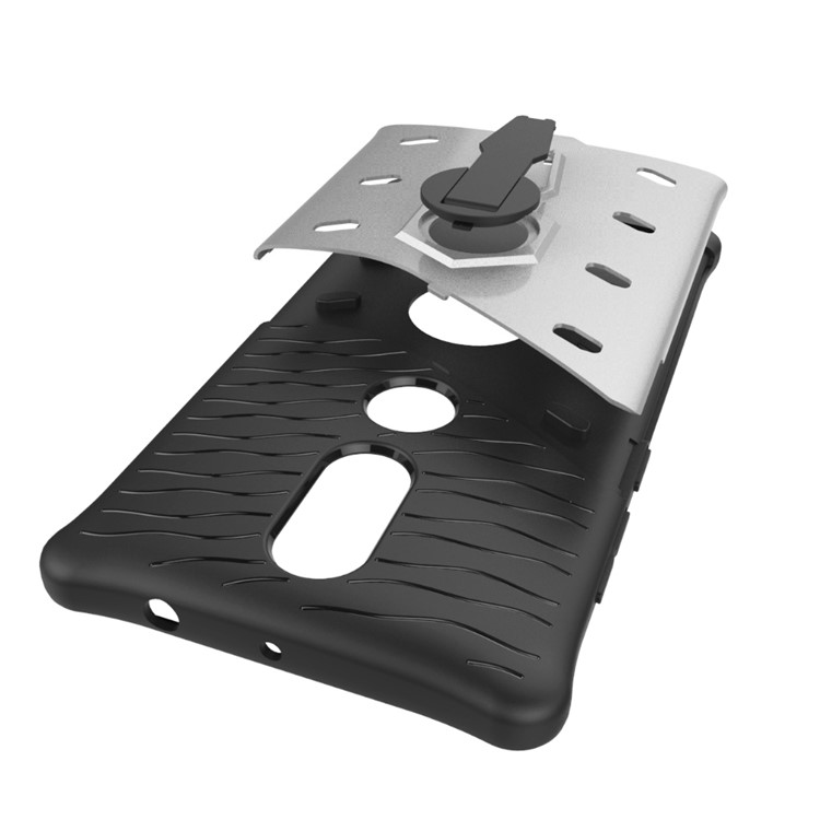 Armor PC + TPU Hybrid Case with Kickstand for Lenovo Phab2 Plus - Silver-9