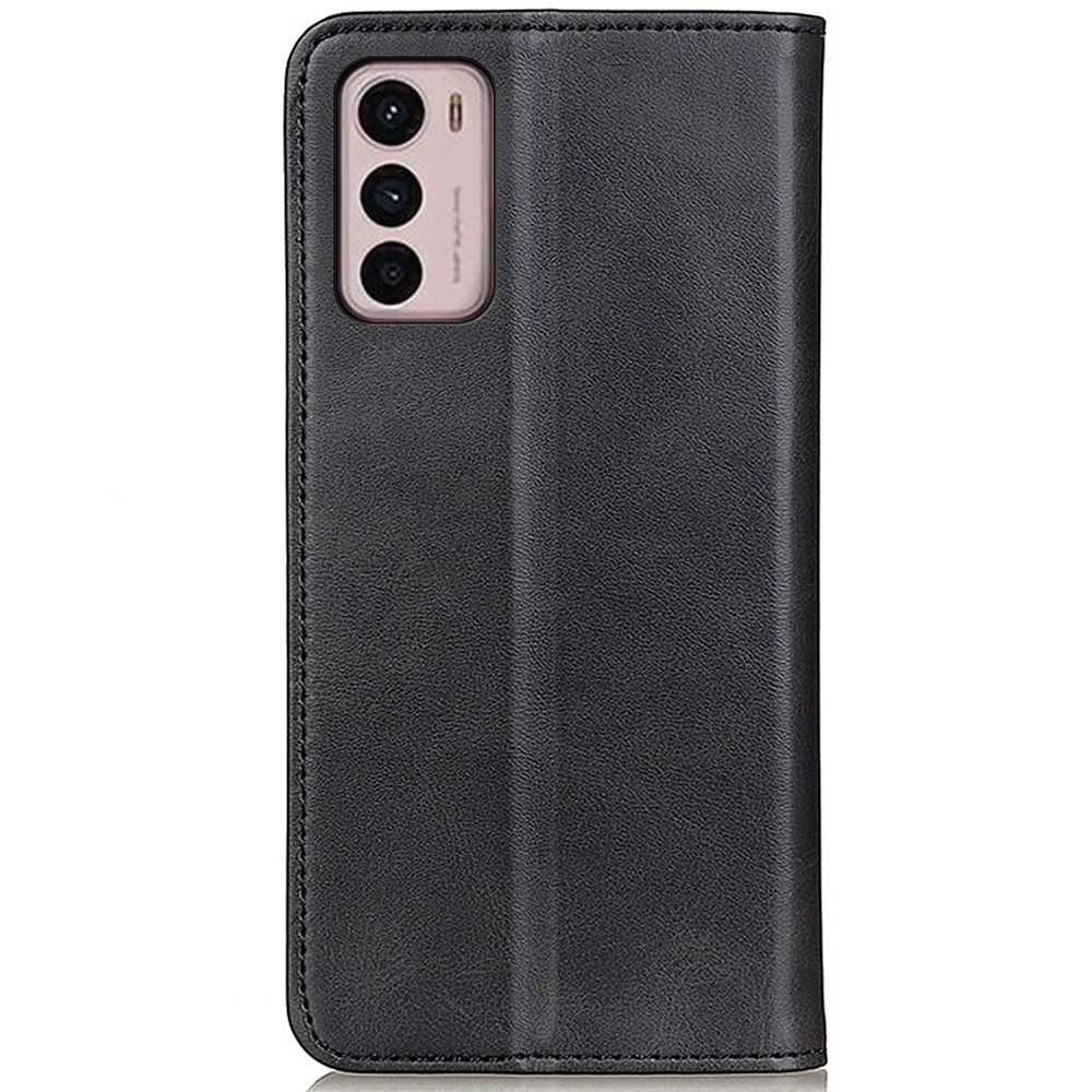 For Motorola Moto G42 4G Split Leather Full Protective Folio Case Stand Hidden Magnetic Adsorption Flip Wallet Cover - Black-7