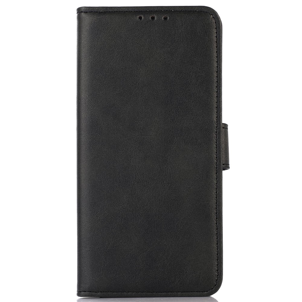 For Motorola Moto G42 4G Shockproof Textured PU Leather Folio Flip Phone Case Full Protection Wallet Stand Cover - Black-6