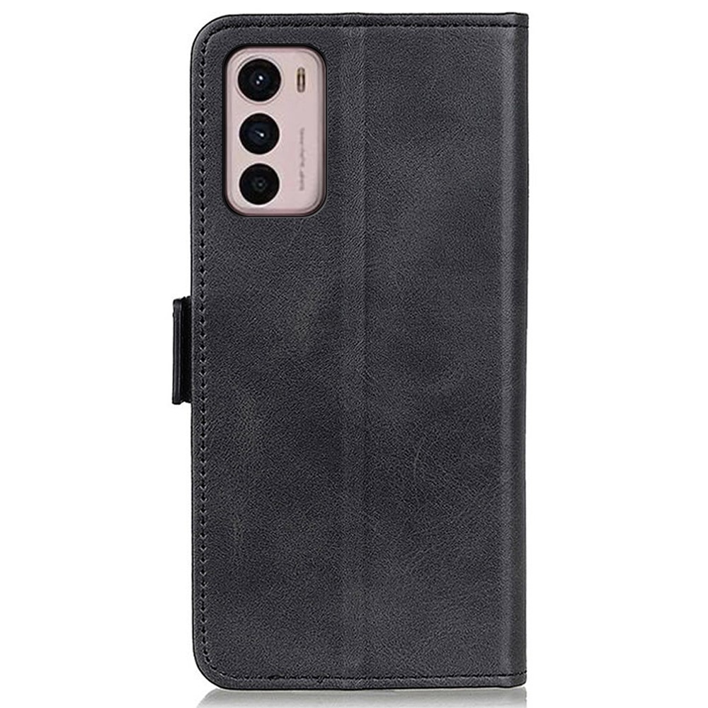 For Motorola Moto G42 4G Shockproof PU Leather Wallet Phone Case Double Magnetic Clasp Stand Function Flip Cover - Black-6