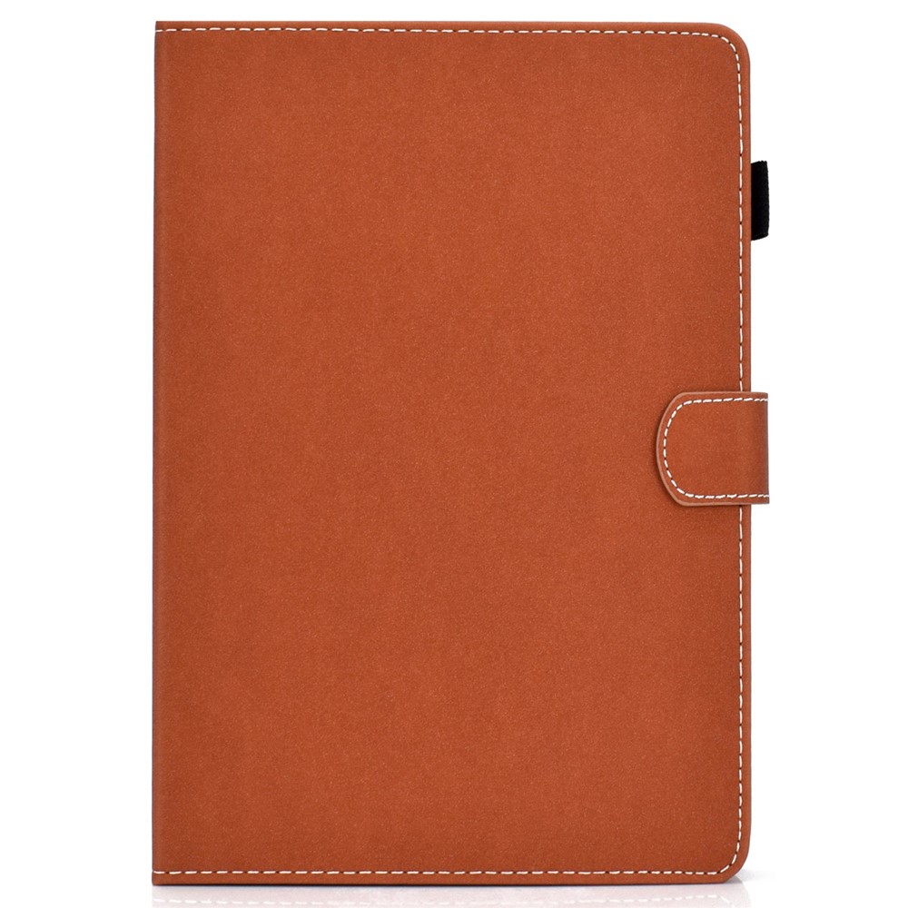 For Lenovo Tab M10 Plus (Gen 3) Auto Wake/Sleep Function Leather Tablet Case Card Slots Design Magnetic Anti-fall Cover with Stand - Brown-11