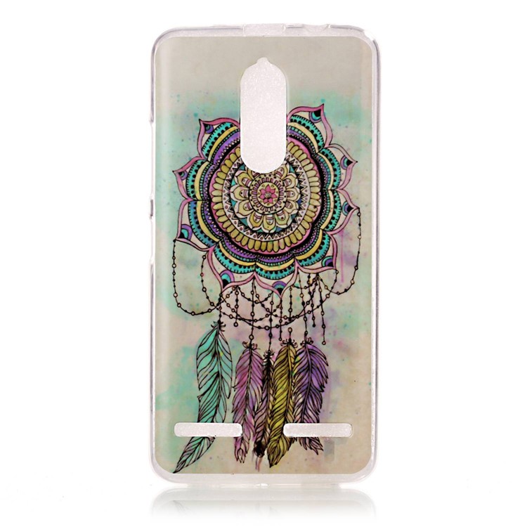 Pattern Printing IMD Soft TPU Case for Lenovo K6 / K6 Power - Flower Style Dreamcatcher-1