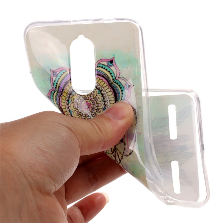 Pattern Printing IMD Soft TPU Case for Lenovo K6 / K6 Power - Flower Style Dreamcatcher-4