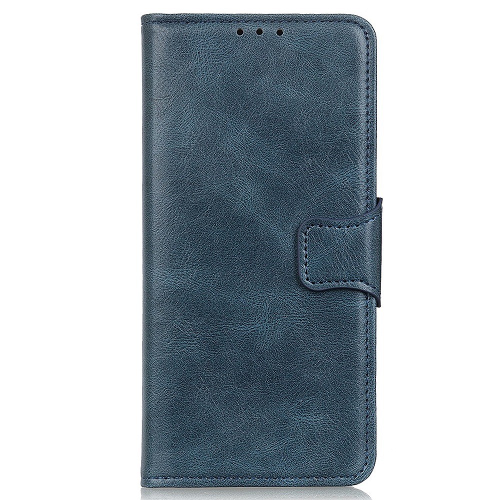 For Motorola Edge 30 5G Crazy Horse Texture Wallet Flip Cover Drop-proof PU Leather TPU Inner Shell Magnetic Closure Stand Function Folio Case - Blue-7