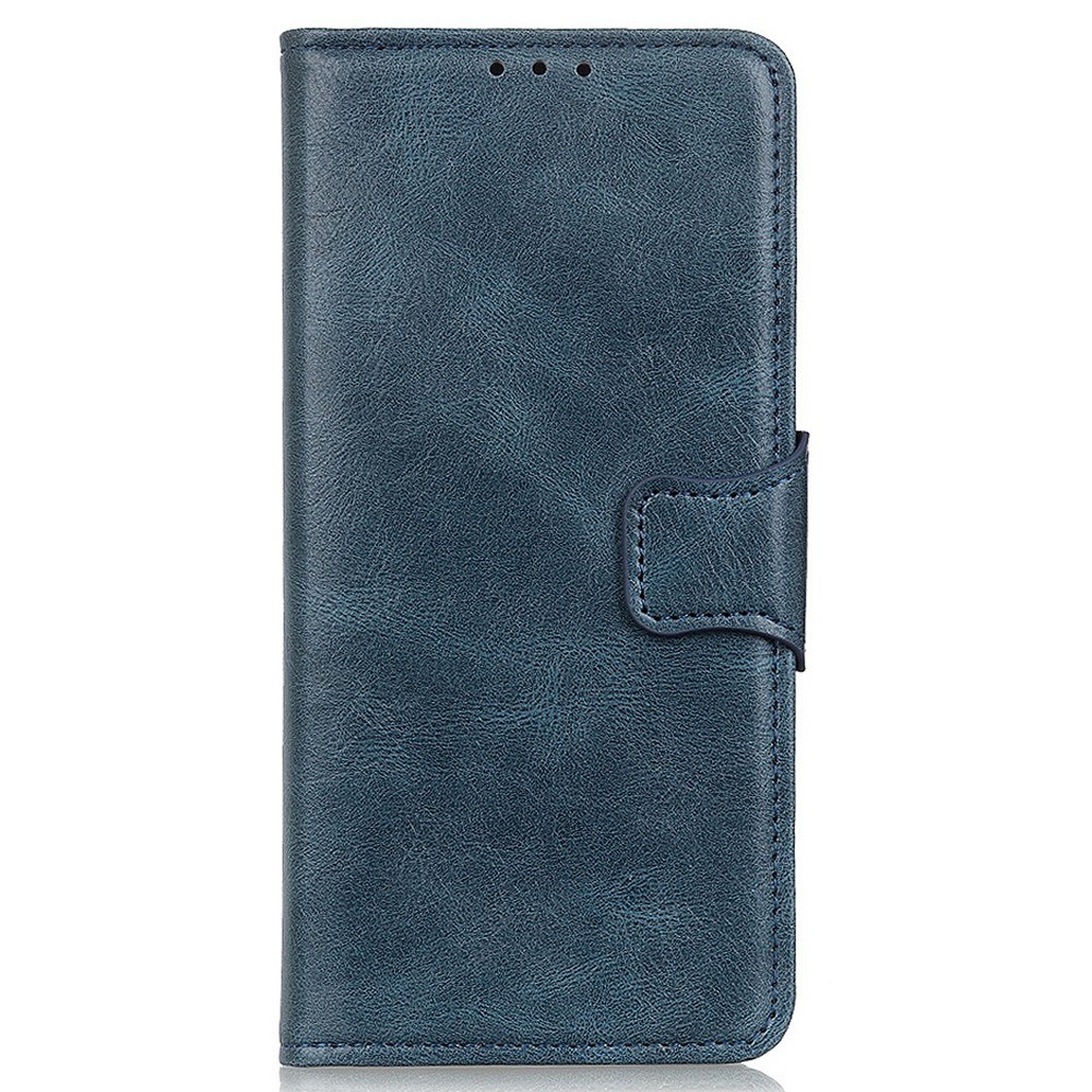 For Motorola Moto G Stylus 5G (2022) Scratch Resistant Crazy Horse Texture Wallet Flip Case Drop-proof PU Leather Protective Folio Cover Magnetic Closure Stand Function - Blue-7