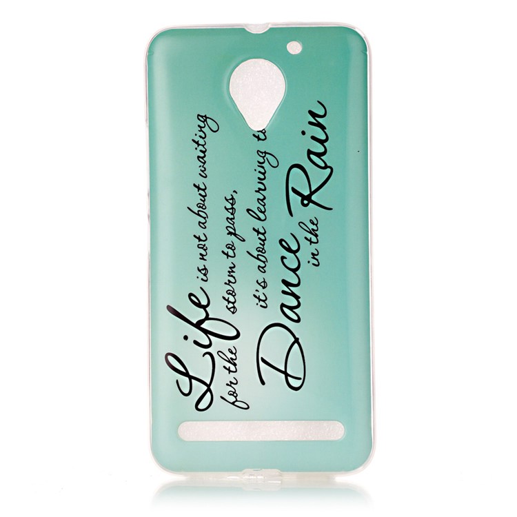 Pattern Printing IMD TPU Case for Lenovo Vibe C2 - Inspirational Quote-1