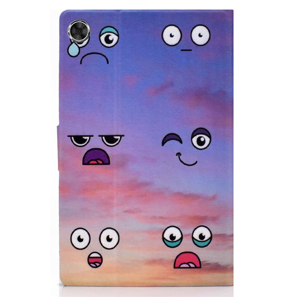 Protective Case for Lenovo Tab M10 Plus (Gen 3) Pattern Printing Tablet Leather Cover with Card Slots Stand - Emotion-10