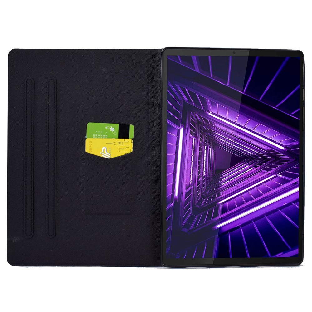 Protective Case for Lenovo Tab M10 Plus (Gen 3) Pattern Printing Tablet Leather Cover with Card Slots Stand - Emotion-2