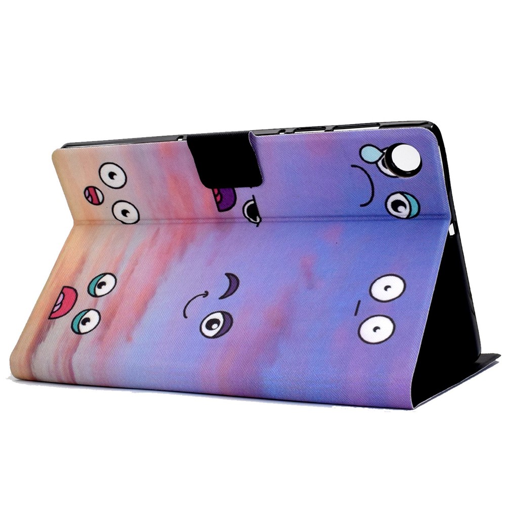 Protective Case for Lenovo Tab M10 Plus (Gen 3) Pattern Printing Tablet Leather Cover with Card Slots Stand - Emotion-4
