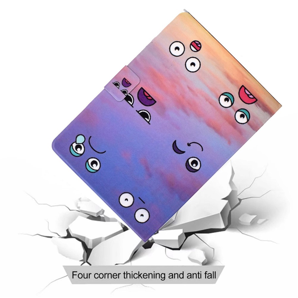 Protective Case for Lenovo Tab M10 Plus (Gen 3) Pattern Printing Tablet Leather Cover with Card Slots Stand - Emotion-7