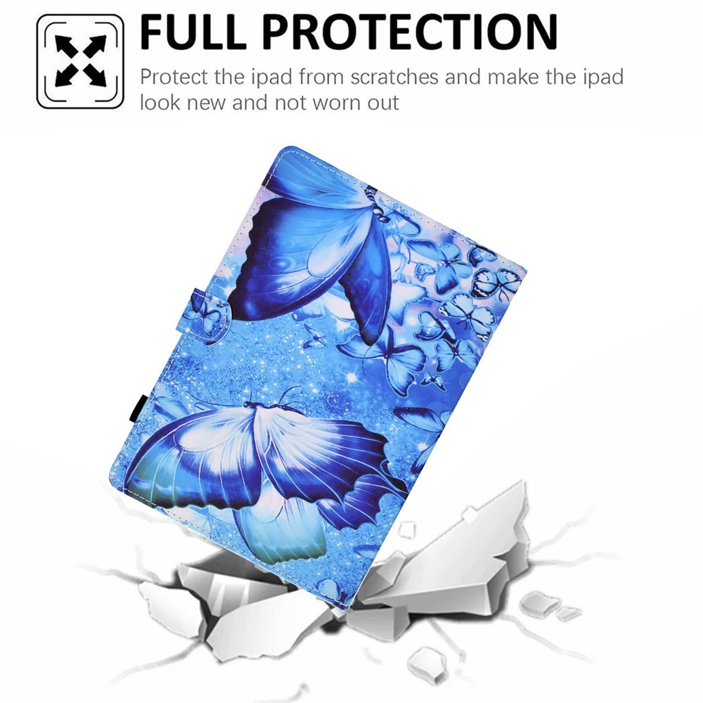 Anti-Drop Protective Case for Lenovo Tab M10 (Gen 3) TB-328F Shockproof Tablet Case Stitched Pattern Printed Leather Cover with Stand/Card Slots - Magic Butterfly-7