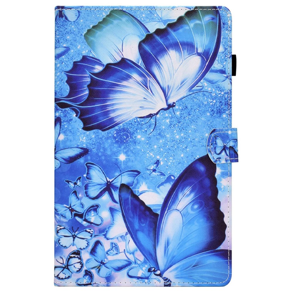 Anti-Drop Protective Case for Lenovo Tab M10 (Gen 3) TB-328F Shockproof Tablet Case Stitched Pattern Printed Leather Cover with Stand/Card Slots - Magic Butterfly-8