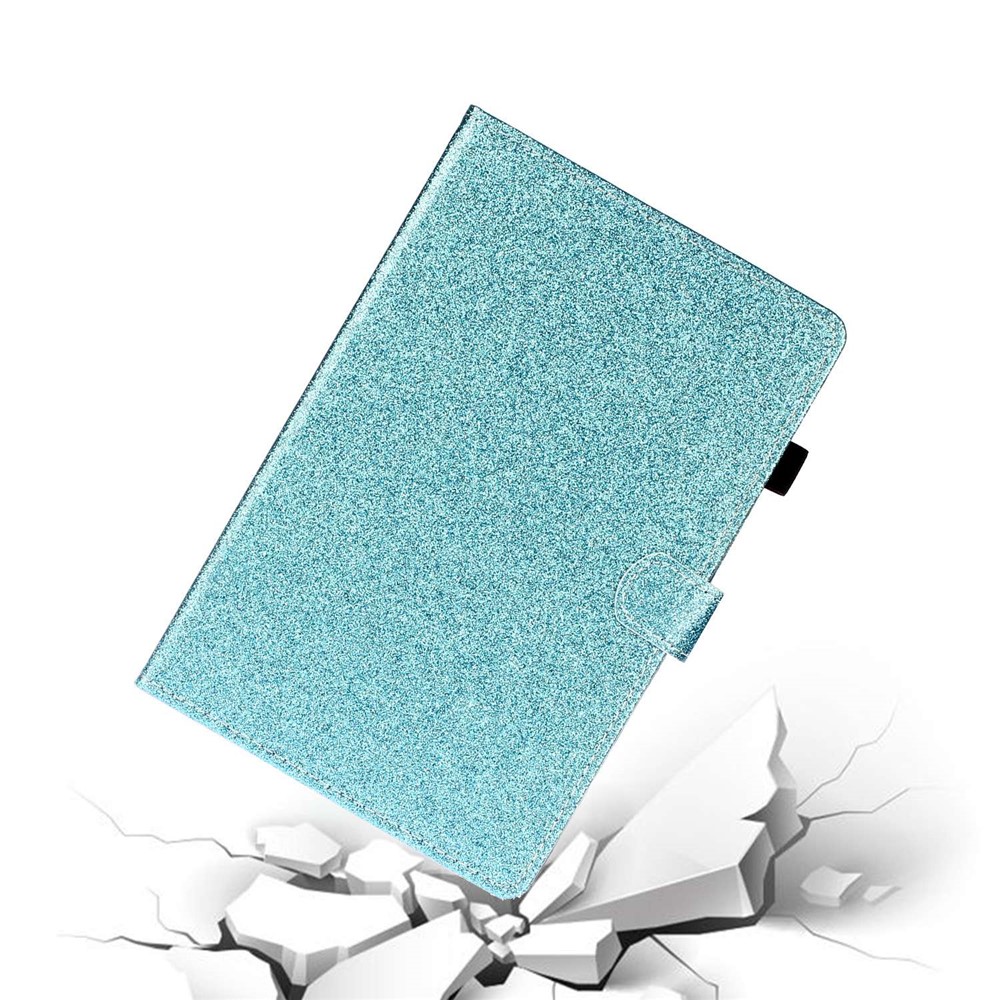 Scratch Resistant Case for Lenovo Tab M10 Plus (Gen 3) 2022 Anti-Drop Stand Case Tablet Leather Cover with Card Slots/Glitter Effects - Blue-5