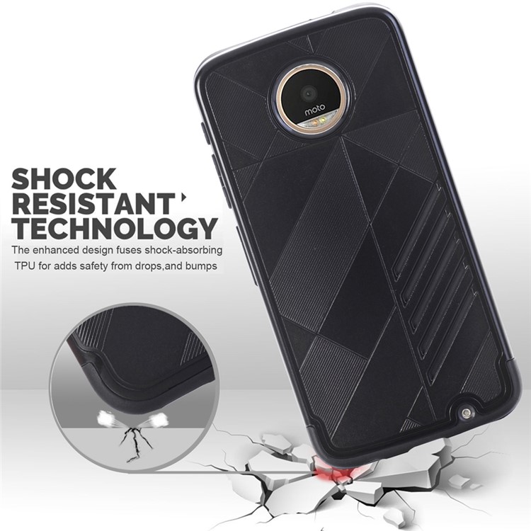Armor Shock-resistant Hybrid Mobile Case (PC + TPU) for Motorola Moto Z Play - Black-1