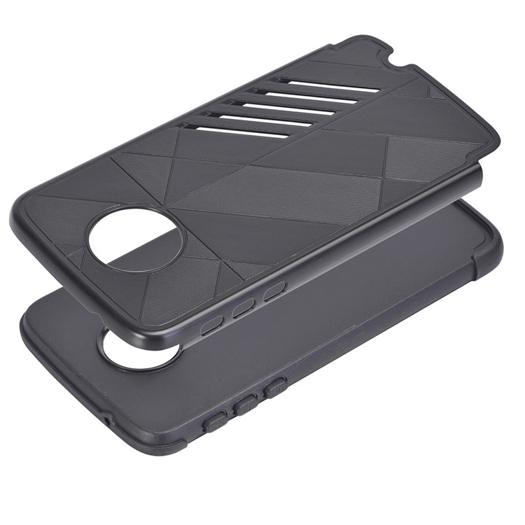 Armor Shock-resistant Hybrid Mobile Case (PC + TPU) for Motorola Moto Z Play - Black-8