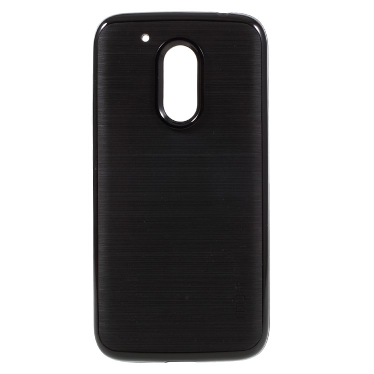 MOFI Brushed TPU + PC Rim Hybrid Phone Casing for Motorola Moto G4 Play - Black-1