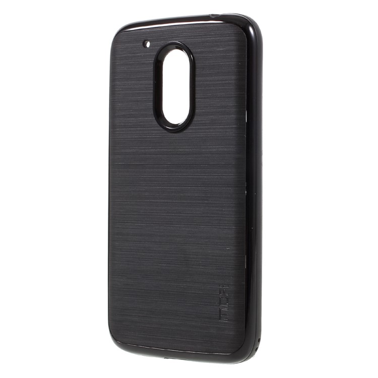 MOFI Brushed TPU + PC Rim Hybrid Phone Casing for Motorola Moto G4 Play - Black-2