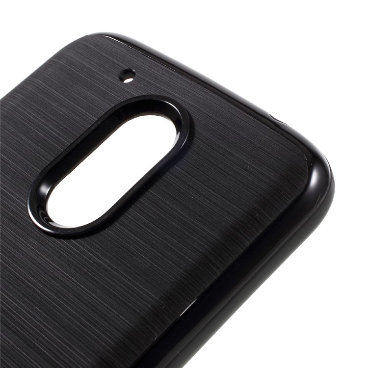 MOFI Brushed TPU + PC Rim Hybrid Phone Casing for Motorola Moto G4 Play - Black-4