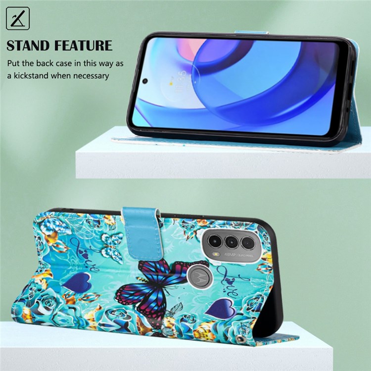 SEAHAI Cover Portafoglio In Pelle Per Motorola Moto E20/E30/E40: Custodia Magnetica Con Slot Carte, Supporto E Blocco RFID