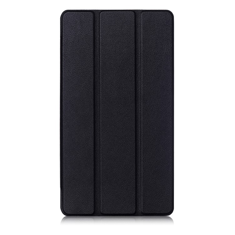 Tri-fold Flip Stand Leather Tablet Case for Lenovo Tab3 7 Plus - Black-2