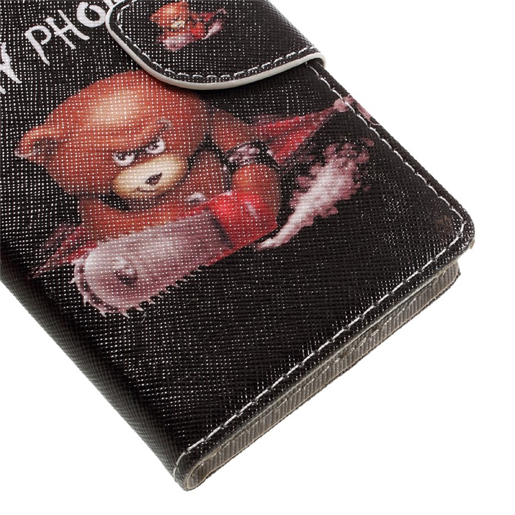 Patterned Leather Wallet Phone Case for Lenovo K6 - Do Not Touch My Phone-7