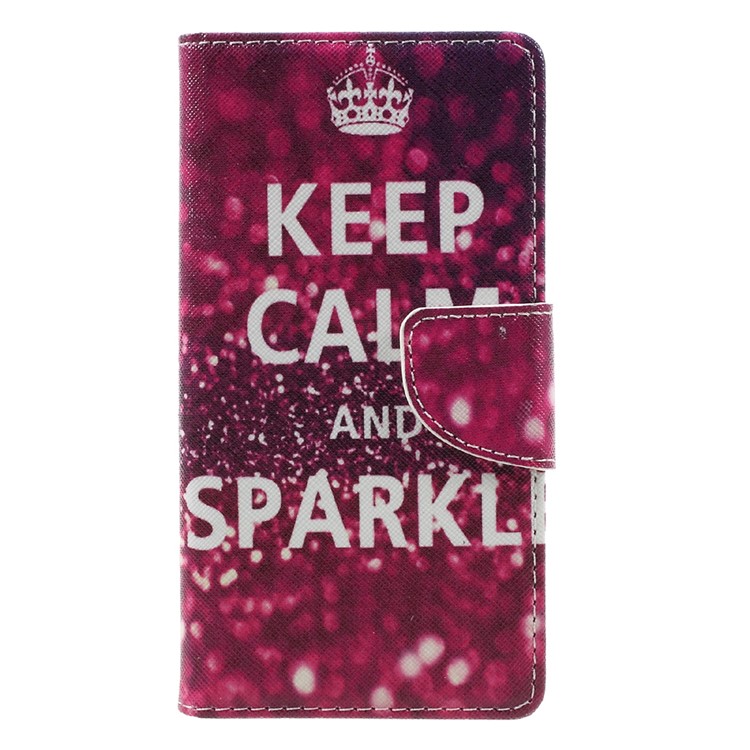 Patterned Leather Wallet Mobile Phone Case for Lenovo K6 - Sparking Pattern-1
