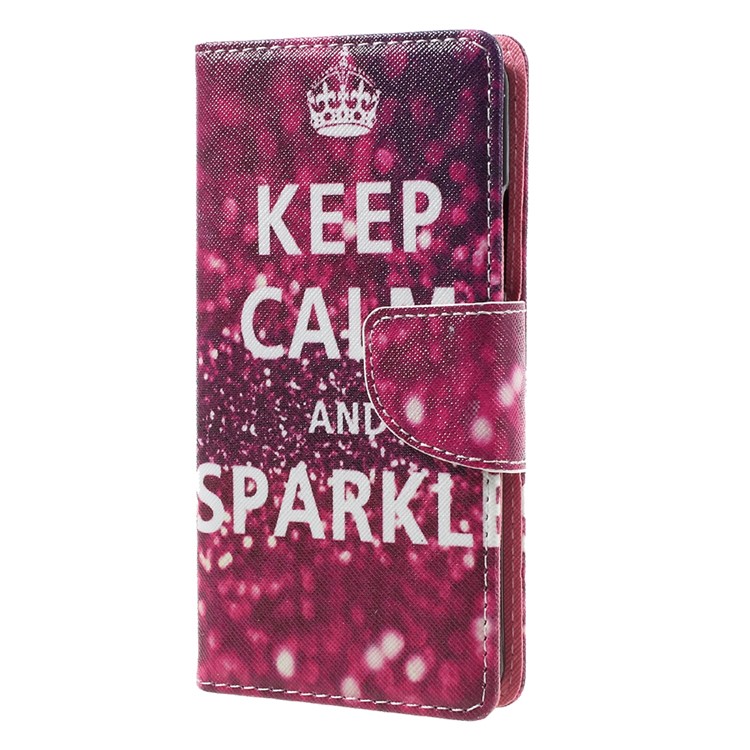 Patterned Leather Wallet Mobile Phone Case for Lenovo K6 - Sparking Pattern-2