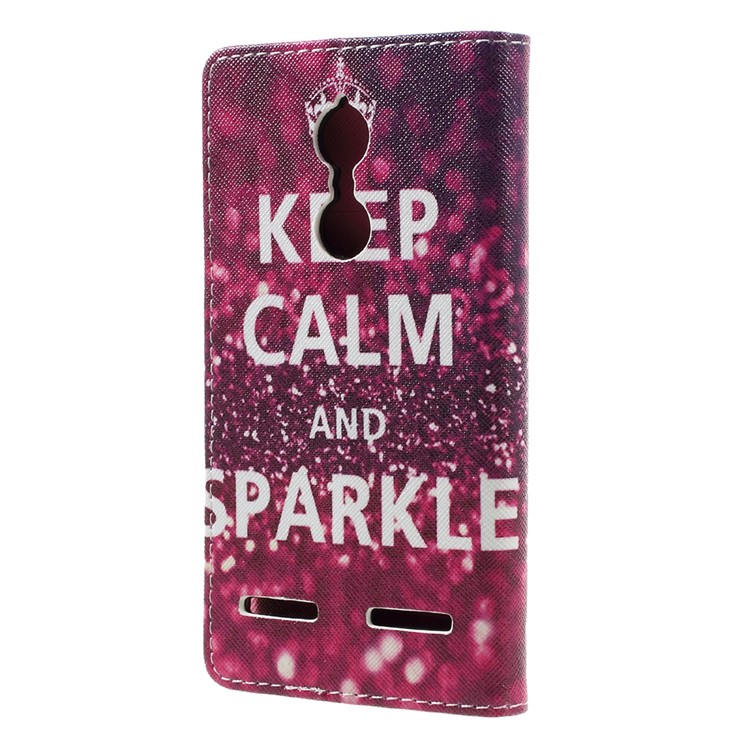 Patterned Leather Wallet Mobile Phone Case for Lenovo K6 - Sparking Pattern-3