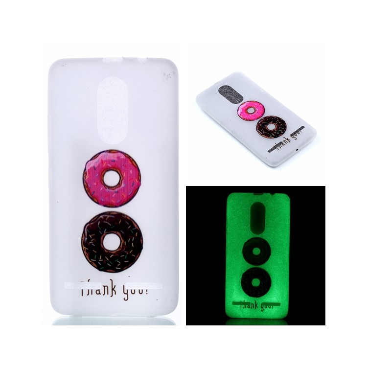 Luminous Patterned TPU Mobile Phone Case for Lenovo K6 - Doughnuts-1