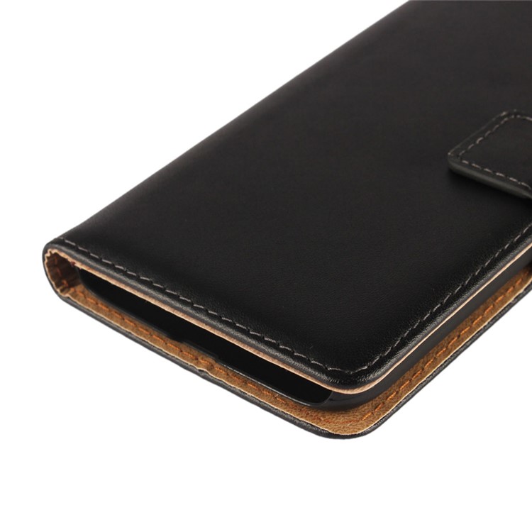 Split Leather Wallet Folio Stand Case for Motorola Moto G4 Play - Black-10
