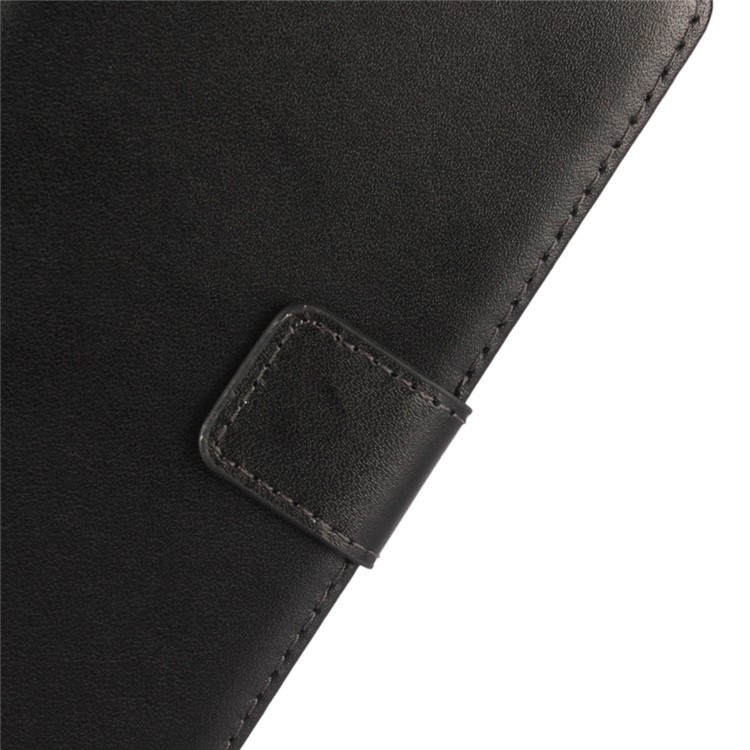 Split Leather Wallet Folio Stand Case for Motorola Moto G4 Play - Black-6