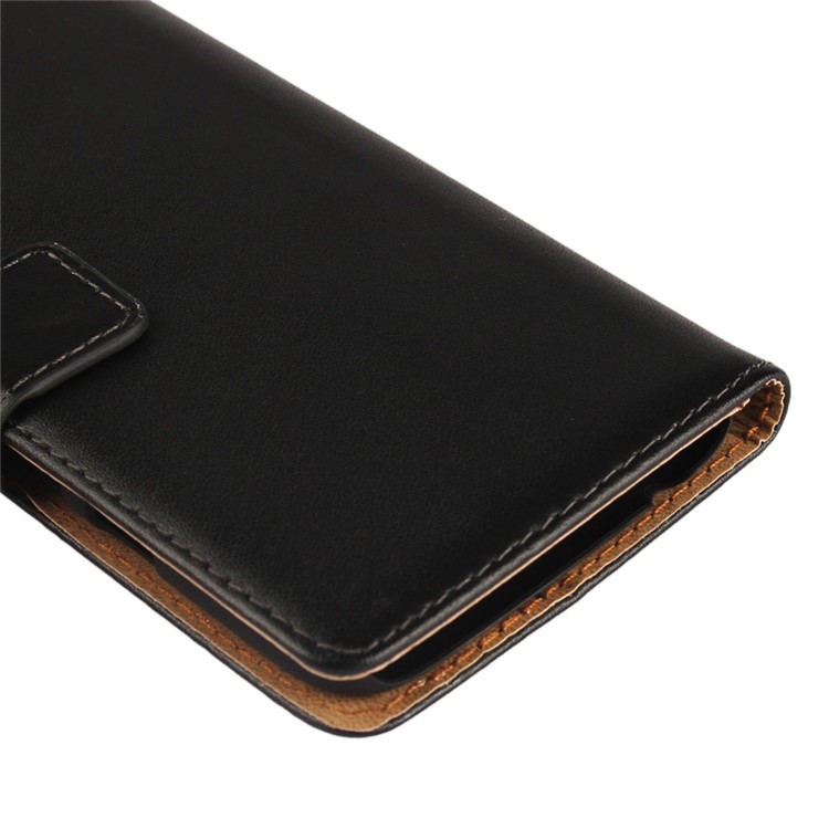 Split Leather Wallet Folio Stand Case for Motorola Moto G4 Play - Black-9
