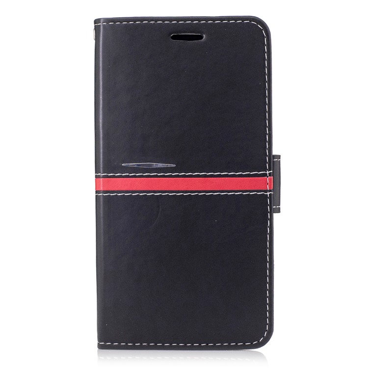 PU Leather Flip Wallet Case with Card Slots for Motorola Moto G4 / G4 Plus - Black-1