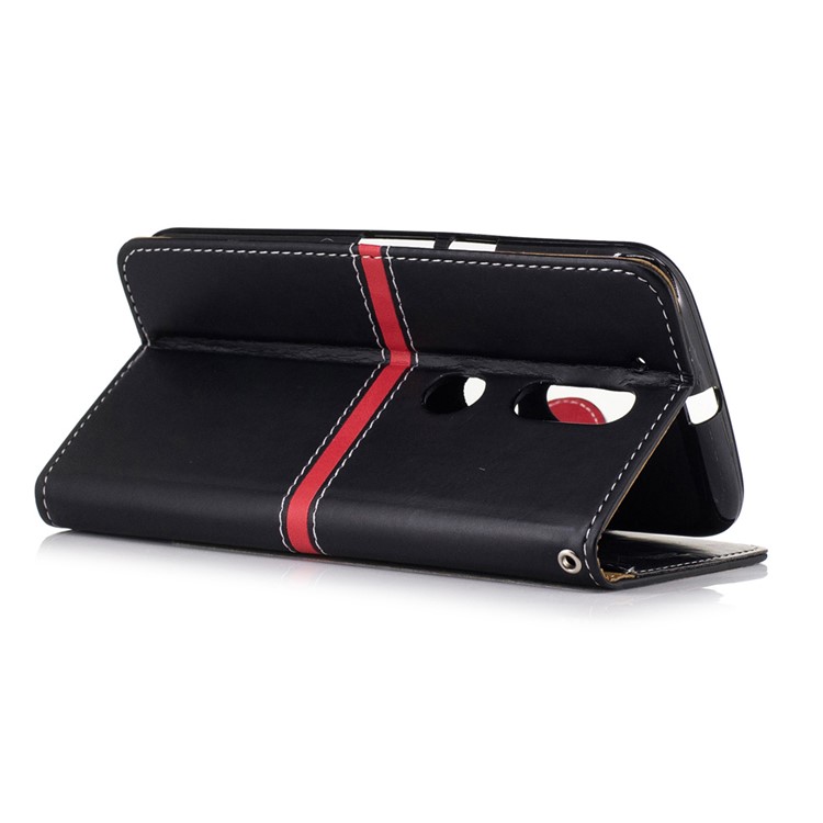 PU Leather Flip Wallet Case with Card Slots for Motorola Moto G4 / G4 Plus - Black-3