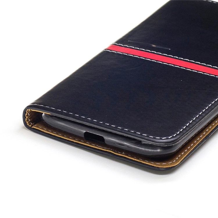PU Leather Flip Wallet Case with Card Slots for Motorola Moto G4 / G4 Plus - Black-5