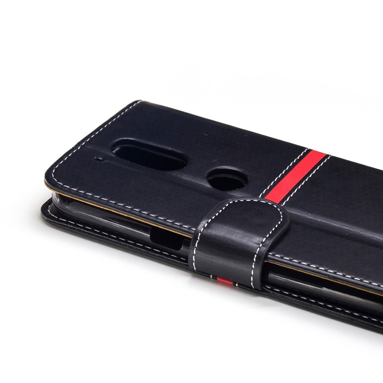 PU Leather Flip Wallet Case with Card Slots for Motorola Moto G4 / G4 Plus - Black-6