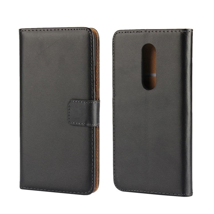 Split Leather Flip Stand Wallet Phone Case for Motorola Moto M-1
