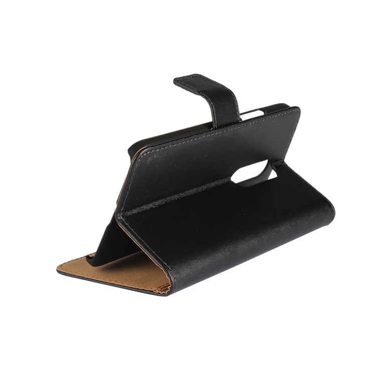 Split Leather Flip Stand Wallet Phone Case for Motorola Moto M-3