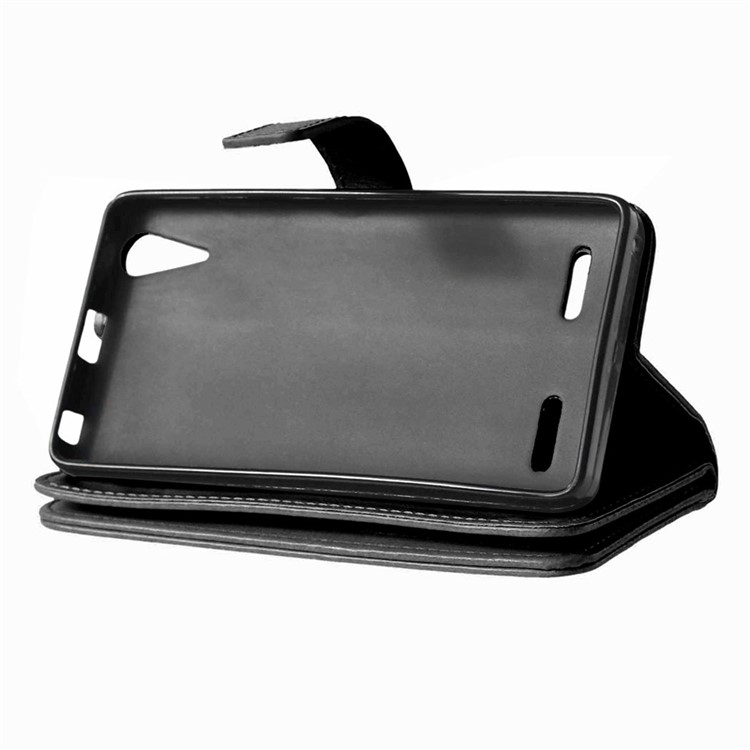 9 Card Slots Wallet Leather Case Crazy Horse Skin for Lenovo A6000/A6000 Plus/ A6010/A6010 Plus /K3 Music Lemon - Black-5