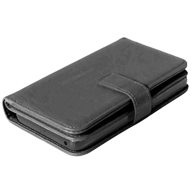9 Card Slots Wallet Leather Case Crazy Horse Skin for Lenovo A6000/A6000 Plus/ A6010/A6010 Plus /K3 Music Lemon - Black-8