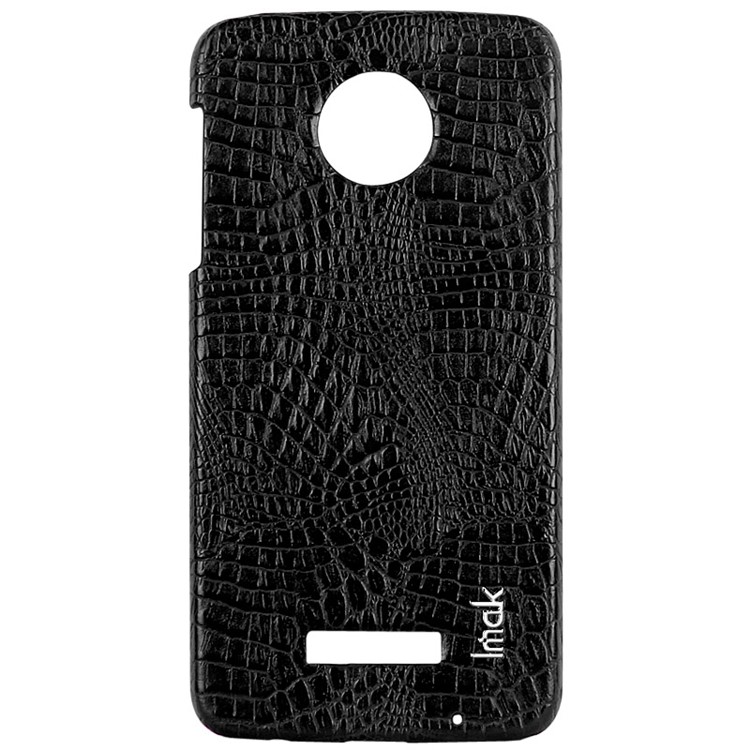 IMAK Ruiyi Series for Motorola Moto Z Play Crocodile Leather Coated PC Phone Case - Black-3