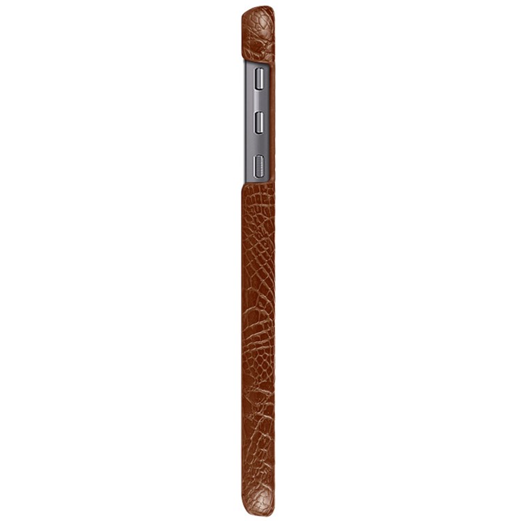 IMAK Ruiyi Series for Motorola Moto Z Play Crocodile Texture Leather Coated Hard Mobile Phone Cover - Brown-9