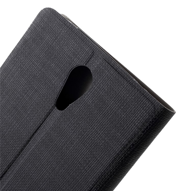 Cross Grain Leather Card Holder Flip Phone Case for Lenovo Phab2 - Black-6